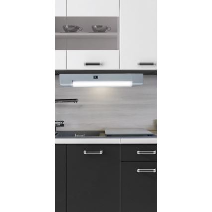 Rabalux - Podlinkové svietidlo BAND LIGHT 1xG13/10W/230V 39,5 cm strieborná