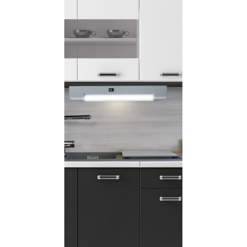 Rabalux - Podlinkové svietidlo BAND LIGHT 1xG13/10W/230V 39,5 cm strieborná
