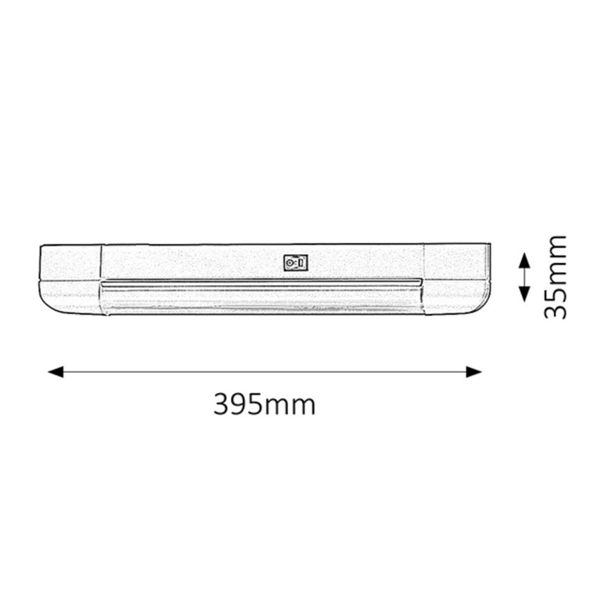 Rabalux - Podlinkové svietidlo BAND LIGHT 1xG13/10W/230V 39,5 cm strieborná