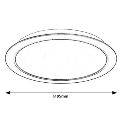 Rabalux - LED Podhľadové svietidlo LED/5W/230V pr. 9,5 cm