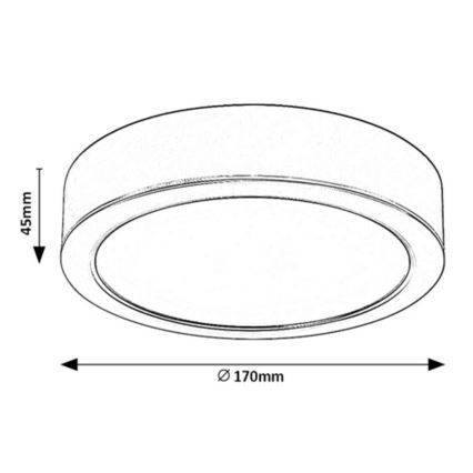 Rabalux - LED Stropné svietidlo LED/17W/230V pr. 17 cm