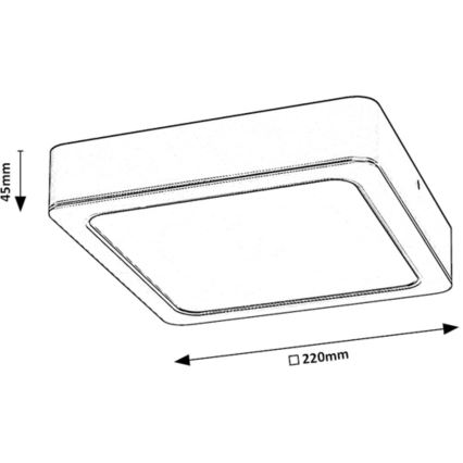Rabalux - LED Kúpeľňové stropné svietidlo LED/24W/230V 22x22 cm IP44