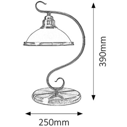 Rabalux 2752 - Stolná lampa ELISETT 1xE27/60W/230V