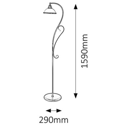 Rabalux 2758 - Stojaca lampa ELISETT 1xE27/60W/230V