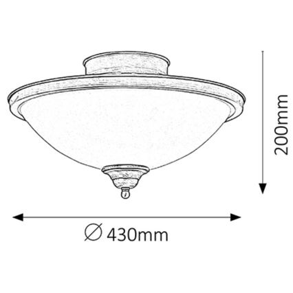 Rabalux 2759 - Stropné svietidlo ELISETT 2xE14/40W/230V