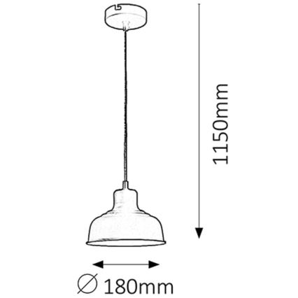 Rabalux 2789 - Luster OWEN 1xE27/60W/230V