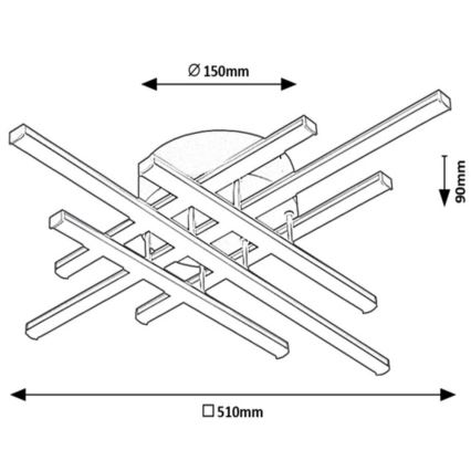 Rabalux - LED Prisadený luster 6xLED/40W/230V 4000K