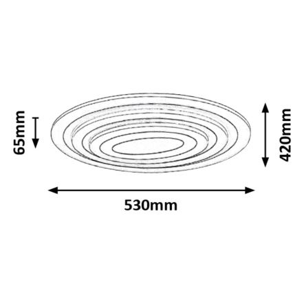 Rabalux - LED stmievateľné stropné svietidlo LED/41W/230V + diaľkové ovládanie pr. 53 cm