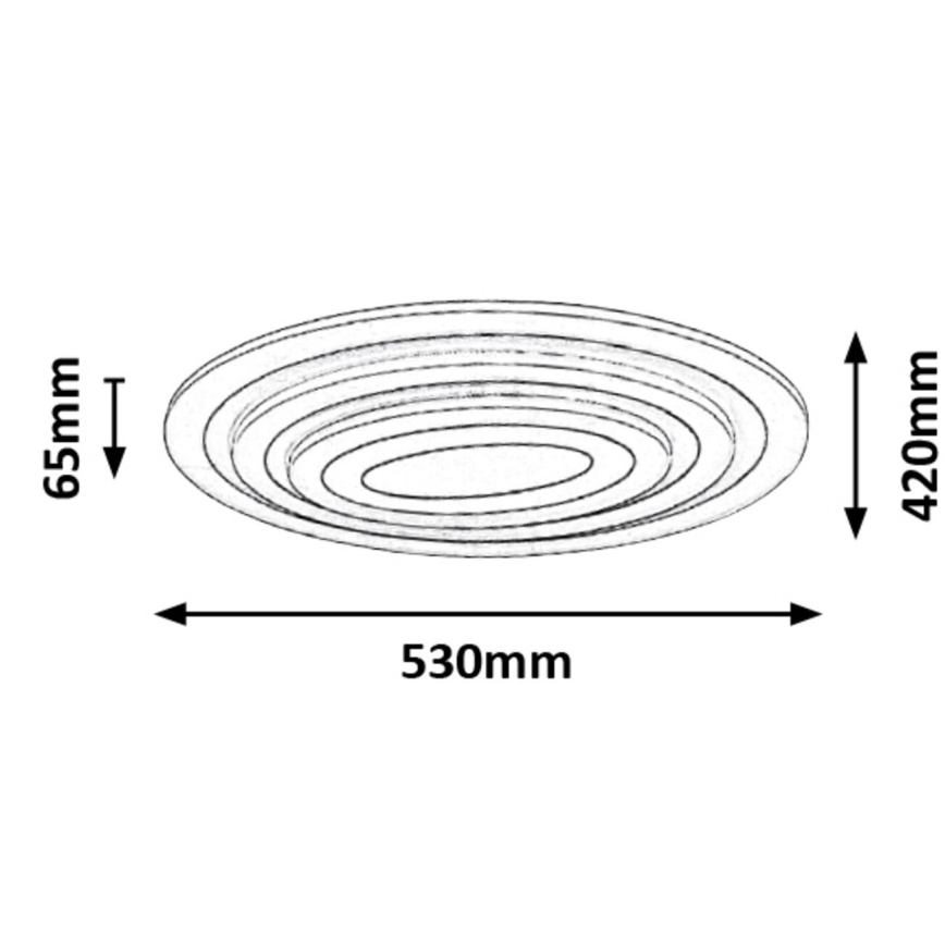 Rabalux - LED stmievateľné stropné svietidlo LED/41W/230V + diaľkové ovládanie pr. 53 cm