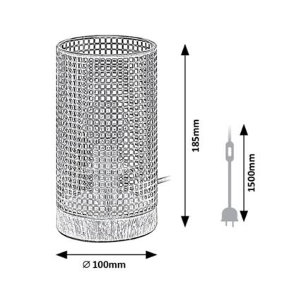 Rabalux - Stolná lampa 1xE14/25W/230V buk