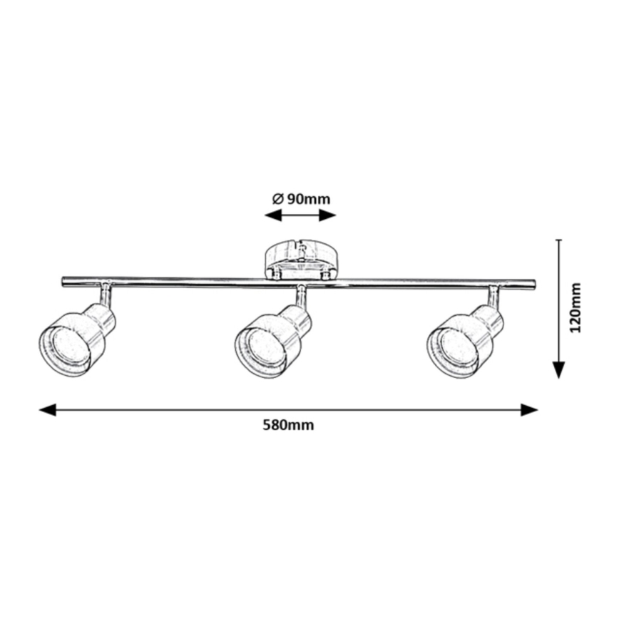 Rabalux - Bodové svietidlo 3xGU10/50W/230V