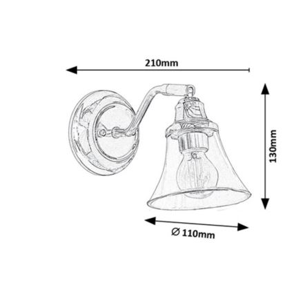 Rabalux  - Kúpeľňová nástenná lampa 1xE14/40W/230V IP44