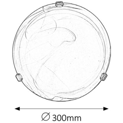 Rabalux 3253 - Stropné svietidlo ALABASTRO 1xE27/60W/230V
