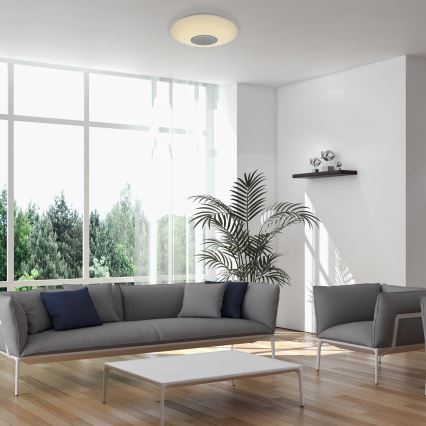 Rabalux - LED RGB stlmiteľné stropné svietidlo s reproduktorom LED/24W/230V Wi-Fi Tuya + diaľkové ovládanie pr. 40 cm