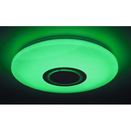 Rabalux - LED RGB stlmiteľné stropné svietidlo s reproduktorom LED/24W/230V Wi-Fi Tuya + diaľkové ovládanie pr. 40 cm