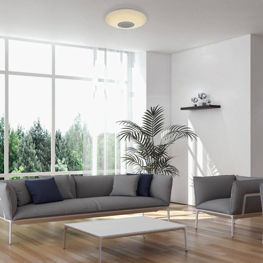 Rabalux - LED RGB Stmievateľné stropné svietidlo s reproduktorom LED/24W/230V Wi-Fi Tuya + diaľkové ovládanie