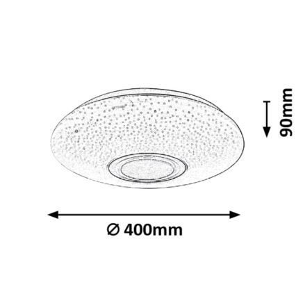 Rabalux - LED RGB Stmievateľné stropné svietidlo s reproduktorom LED/24W/230V Wi-Fi Tuya + diaľkové ovládanie