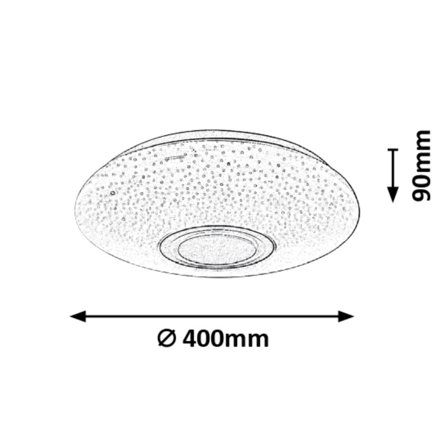 Rabalux - LED RGB Stmievateľné stropné svietidlo s reproduktorom LED/24W/230V Wi-Fi Tuya + diaľkové ovládanie