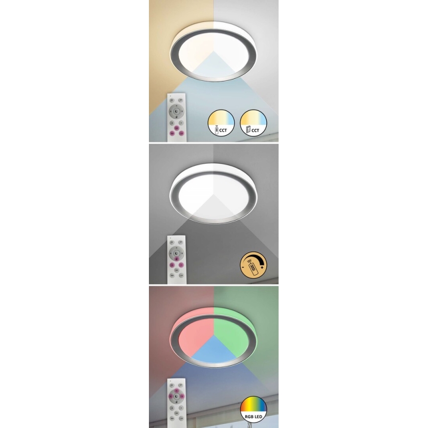 Rabalux - LED RGB Stmievateľné stropné svietidlo LED/40W/230V 2700-6500K Wi-Fi Tuya  + diaľkové ovládanie