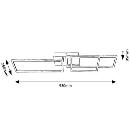 Rabalux - LED Prisadený luster LED/44W/230V biela