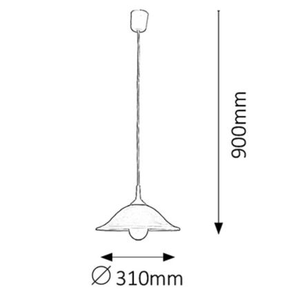 Rabalux 3905 - Luster ALABASTRO 1xE27/60W/230V