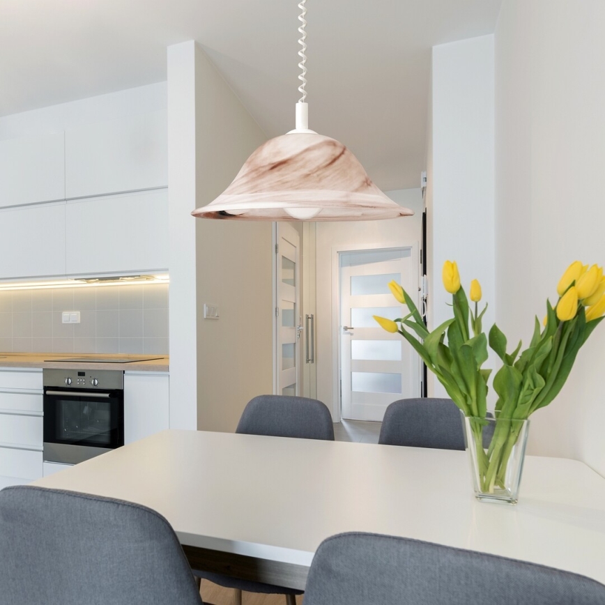 Rabalux - Luster 1xE27/60W/230V alabastrové sklo