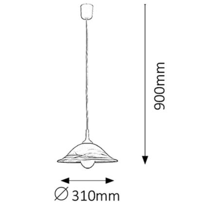 Rabalux 3955 - Luster ALABASTRO 1xE27/60W/230V