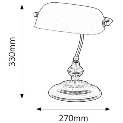 Rabalux - Stolná lampa 1xE27/60W/230V