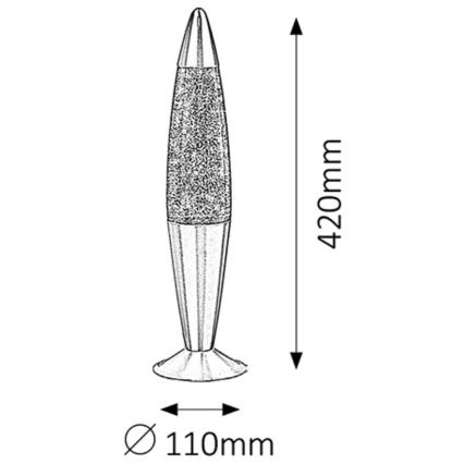 Rabalux - Lávová lampa 1xE14/25W/230V