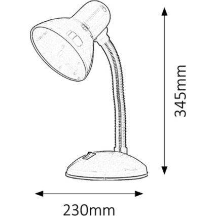 Rabalux 4168 - Stolná lampa DYLAN 1xE27/40W/230V