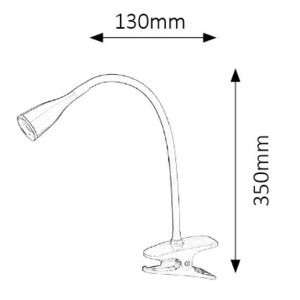 Rabalux 4195 - LED Stolná lampa s klipom JEFF 1xLED/4,5W/230V