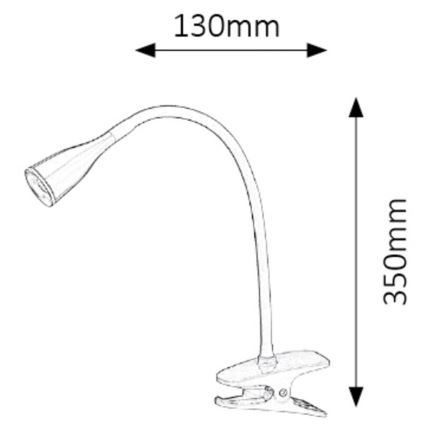 Rabalux 4197 - LED Stolná lampa s klipom JEFF 1xLED/4,5W/230V