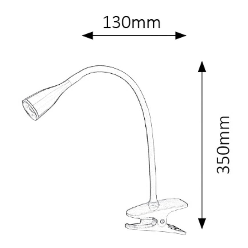 Rabalux - LED Stolná lampa s klipom 1xLED/4,5W/230V