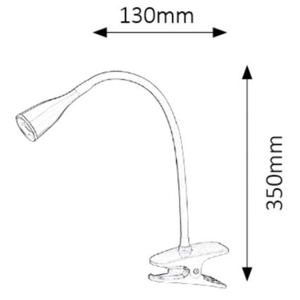 Rabalux 4198 - LED Stolná lampa s klipom JEFF 1xLED/4,5W/230V