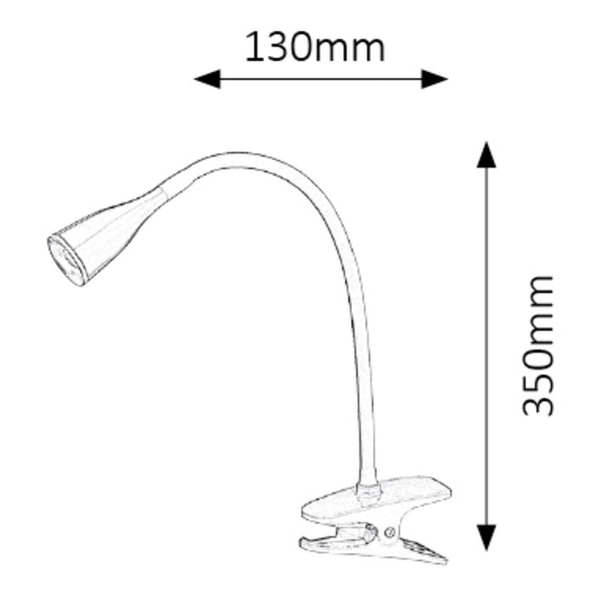 Rabalux - LED Stolná lampa s klipom 1xLED/4,5W/230V