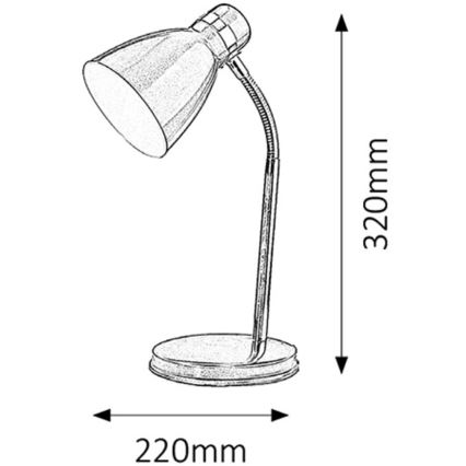 Rabalux 4205 - Stolná lampa PATRIC 1xE14/40W/230V