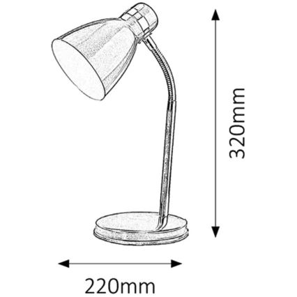 Rabalux 4208 - Stolná lampa PATRIC 1xE14/40W/230V