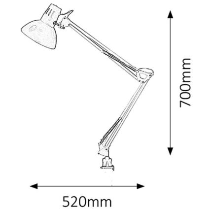 Rabalux 4214 - Stolná lampa ARNO 1xE27/60W/230V