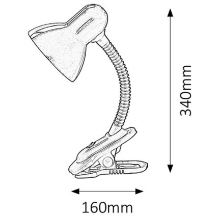 Rabalux 4260 - Lampa s klipom DENNIS 1xE27/40W/230V