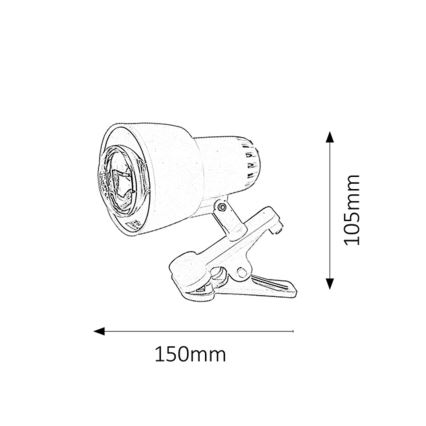 Rabalux - Lampa s klipom 1xE14/40W/230V biela
