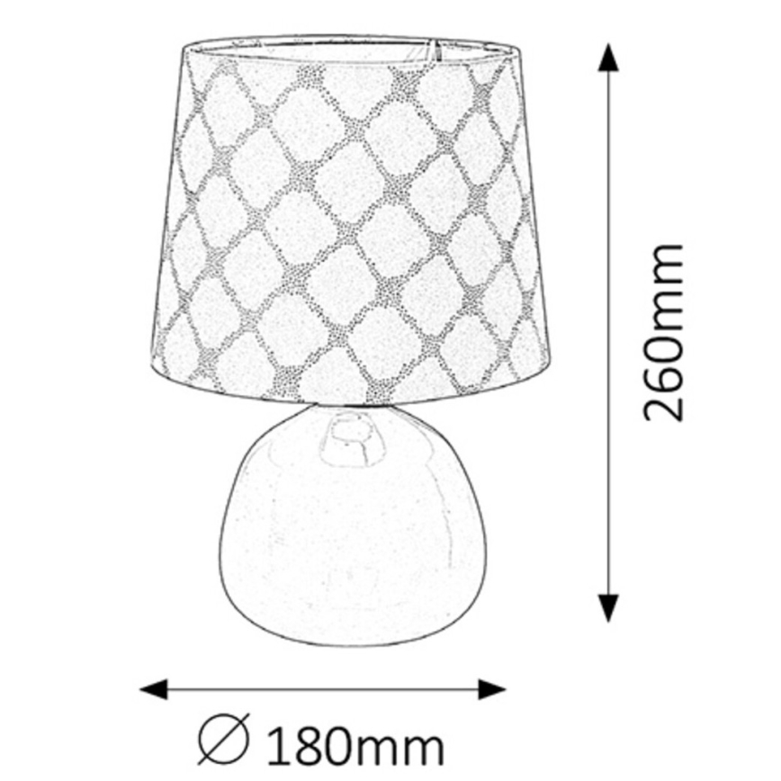 Rabalux - Stolná lampa E14/40W biela