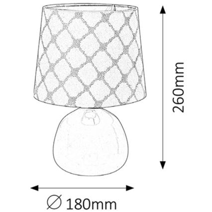 Rabalux 4384 - Stolná lampa ELLIE E14/40W ružová