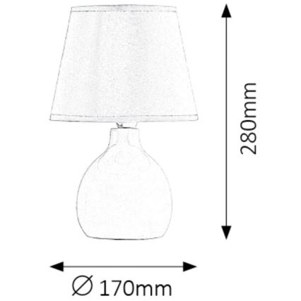 Rabalux 4476 - Stolná lampa INGRID 1xE14/40W/230V