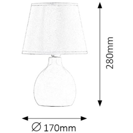 Rabalux 4477 - Stolná lampa INGRID 1xE14/40W/230V