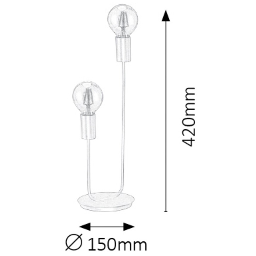 Rabalux - Stolná lampa 2xE27/15W/230V