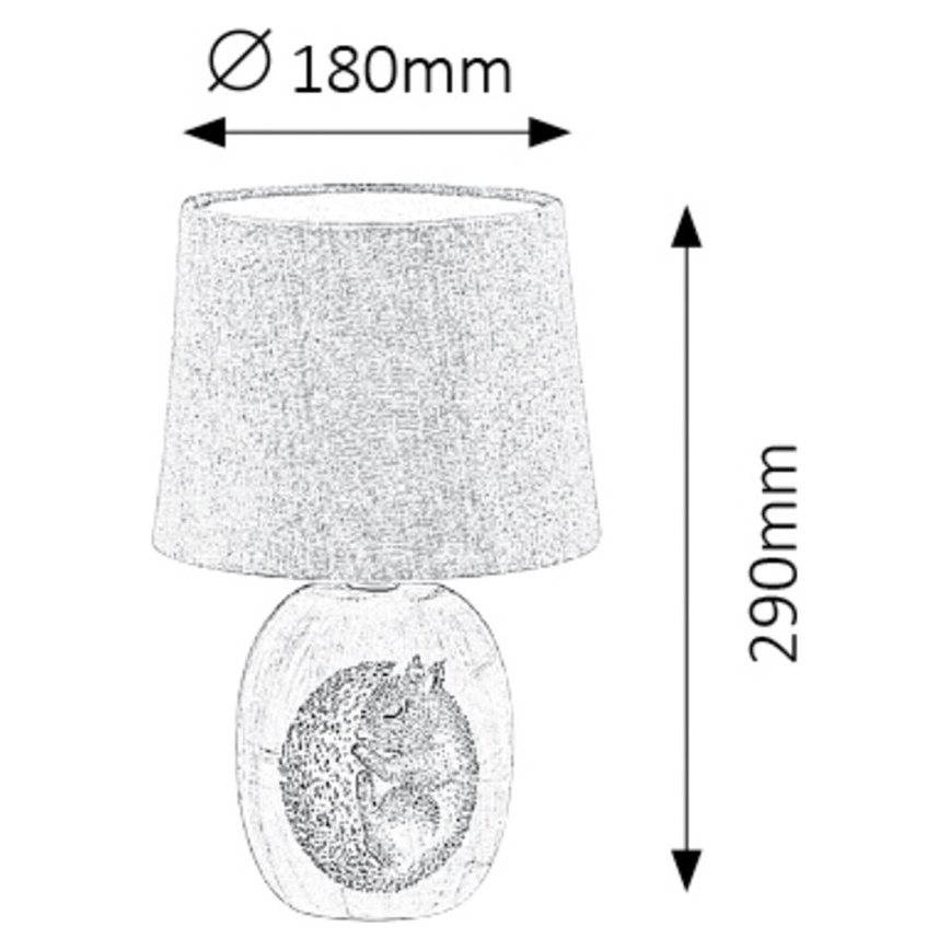 Rabalux - Detská stolná lampa 1xE14/40W/230V hnedá