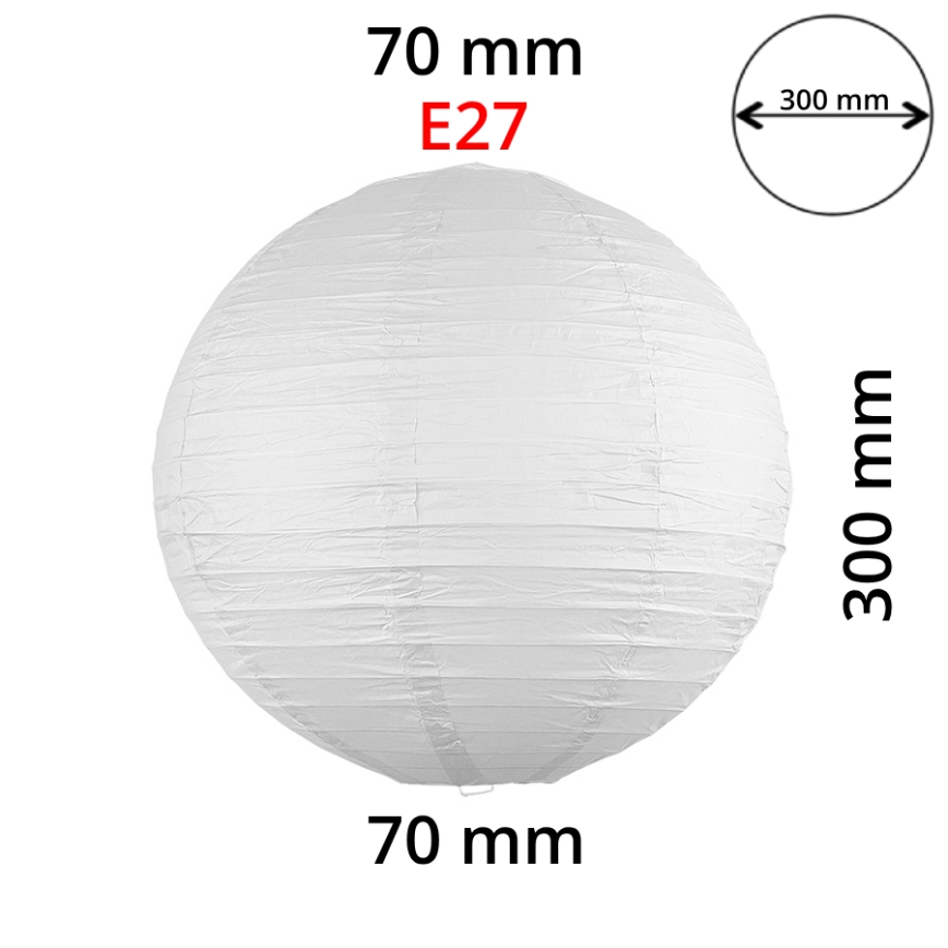 Rabalux 4894 - Tienidlo k lustru RICE biela E27 pr. 30 cm