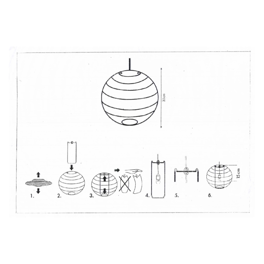 Rabalux 4894 - Tienidlo k lustru RICE biela E27 pr. 30 cm