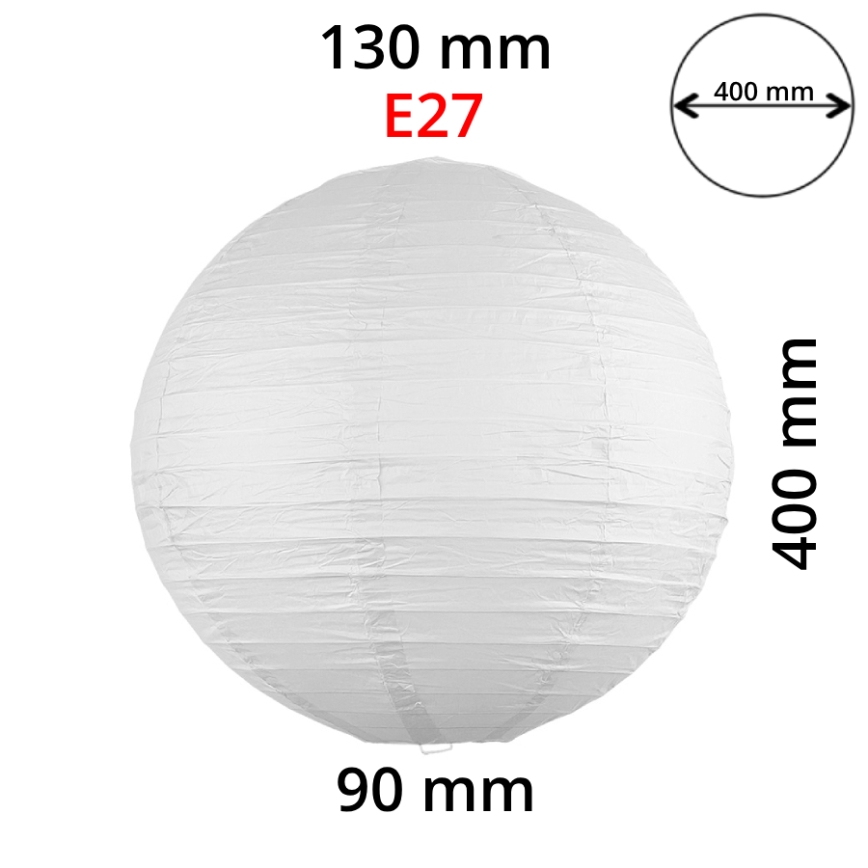 Rabalux 4898 - Tienidlo k lustru RICE biela E27 pr. 40 cm