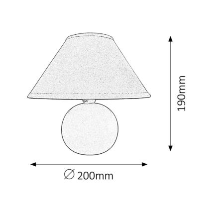 Rabalux 4906 - Stolná lampa ARIEL 1xE14/40W/230V